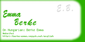 emma berke business card